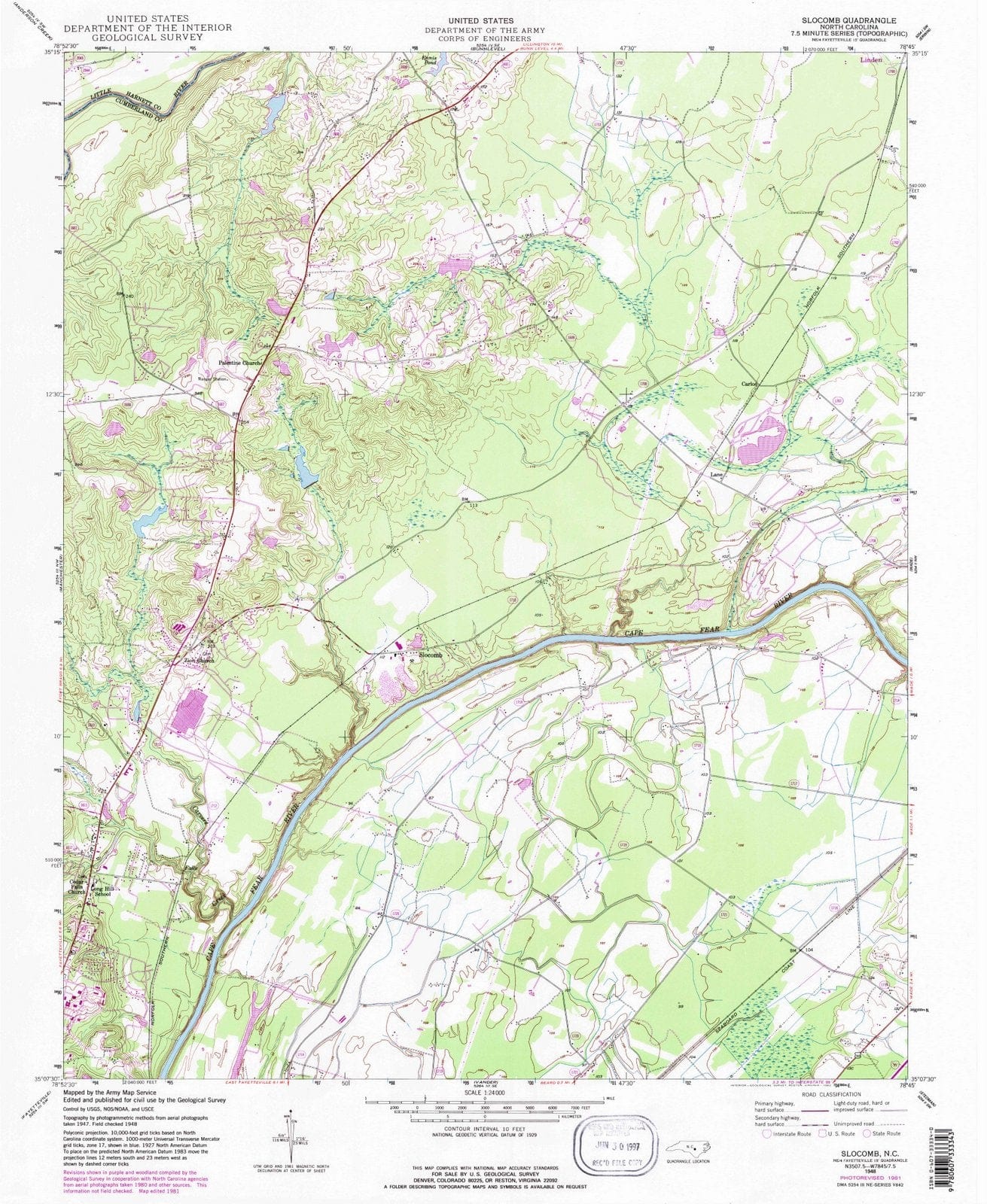 1948 Slocomb, NC - North Carolina - USGS Topographic Map