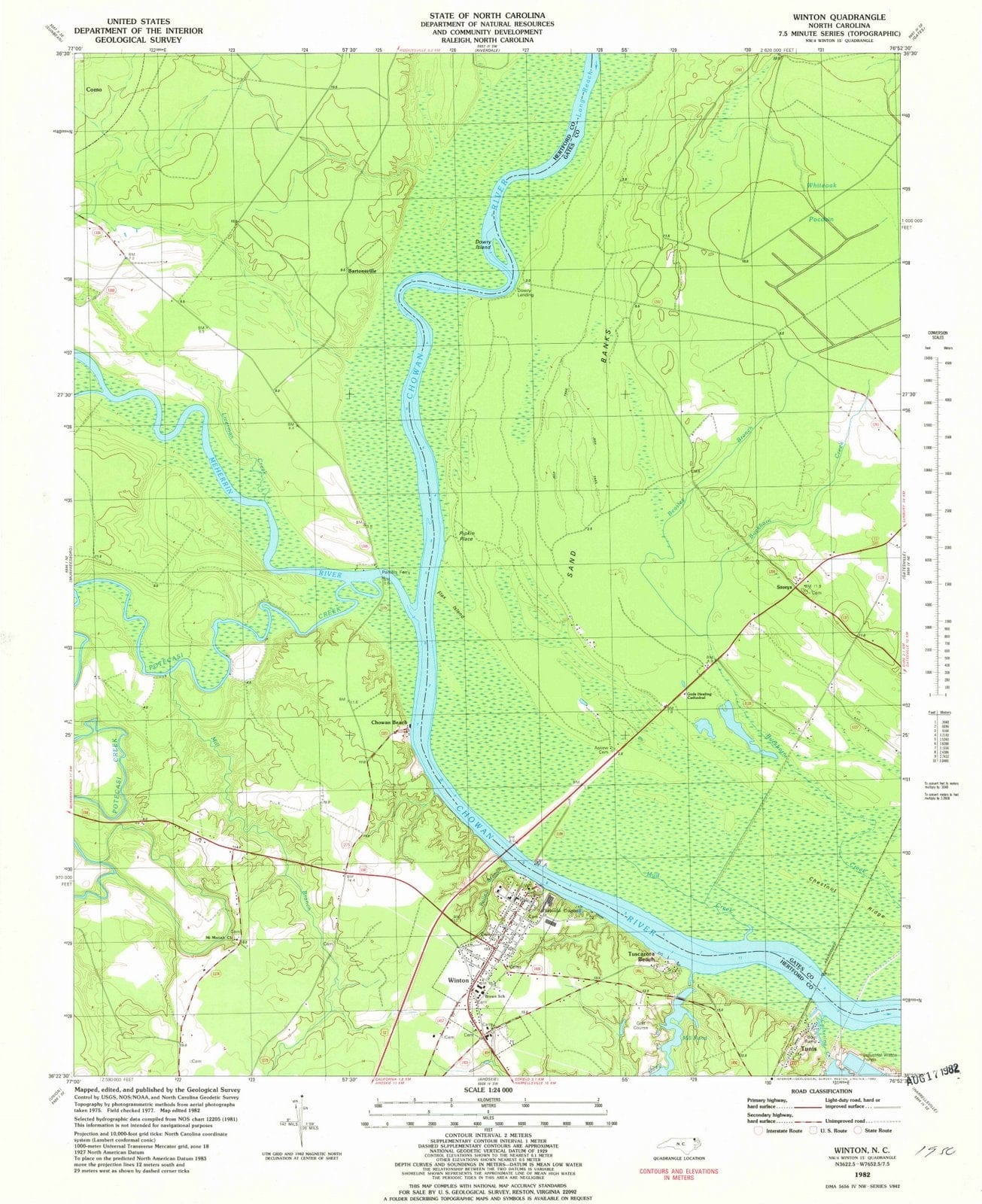 1982 Winton, NC - North Carolina - USGS Topographic Map