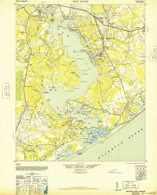 1948 New River, NC - North Carolina - USGS Topographic Map