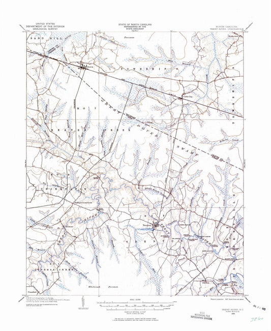 1903 Trent River, NC - North Carolina - USGS Topographic Map