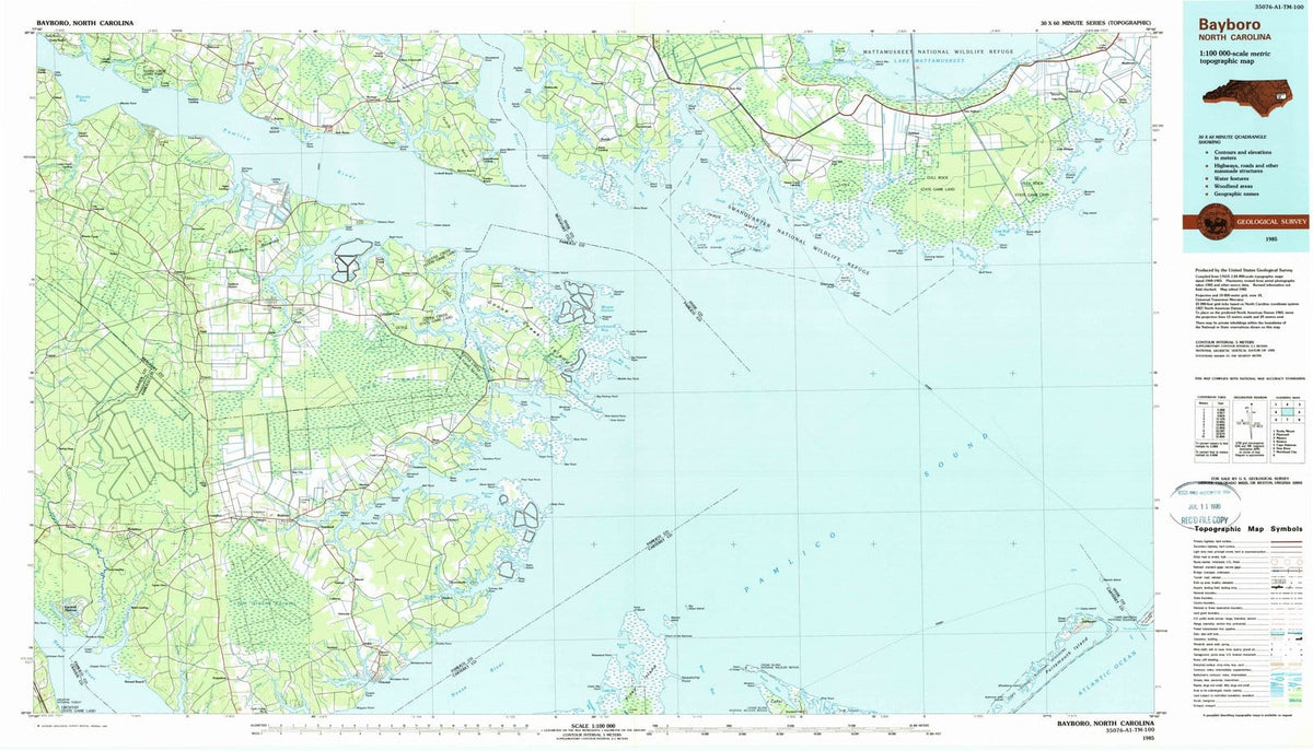 1985 Bayboro, NC - North Carolina - USGS Topographic Map