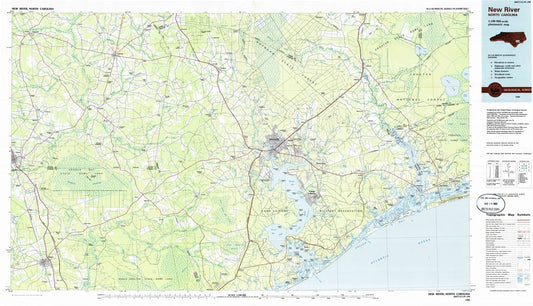 1986 New River, NC - North Carolina - USGS Topographic Map