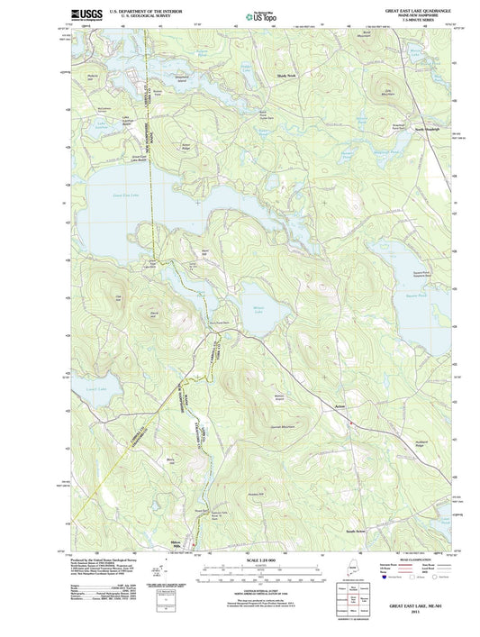 2011 Great East Lake, ME - Maine - USGS Topographic Map