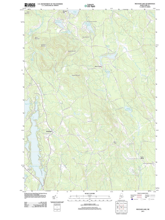 2011 Mousam Lake, ME - Maine - USGS Topographic Map