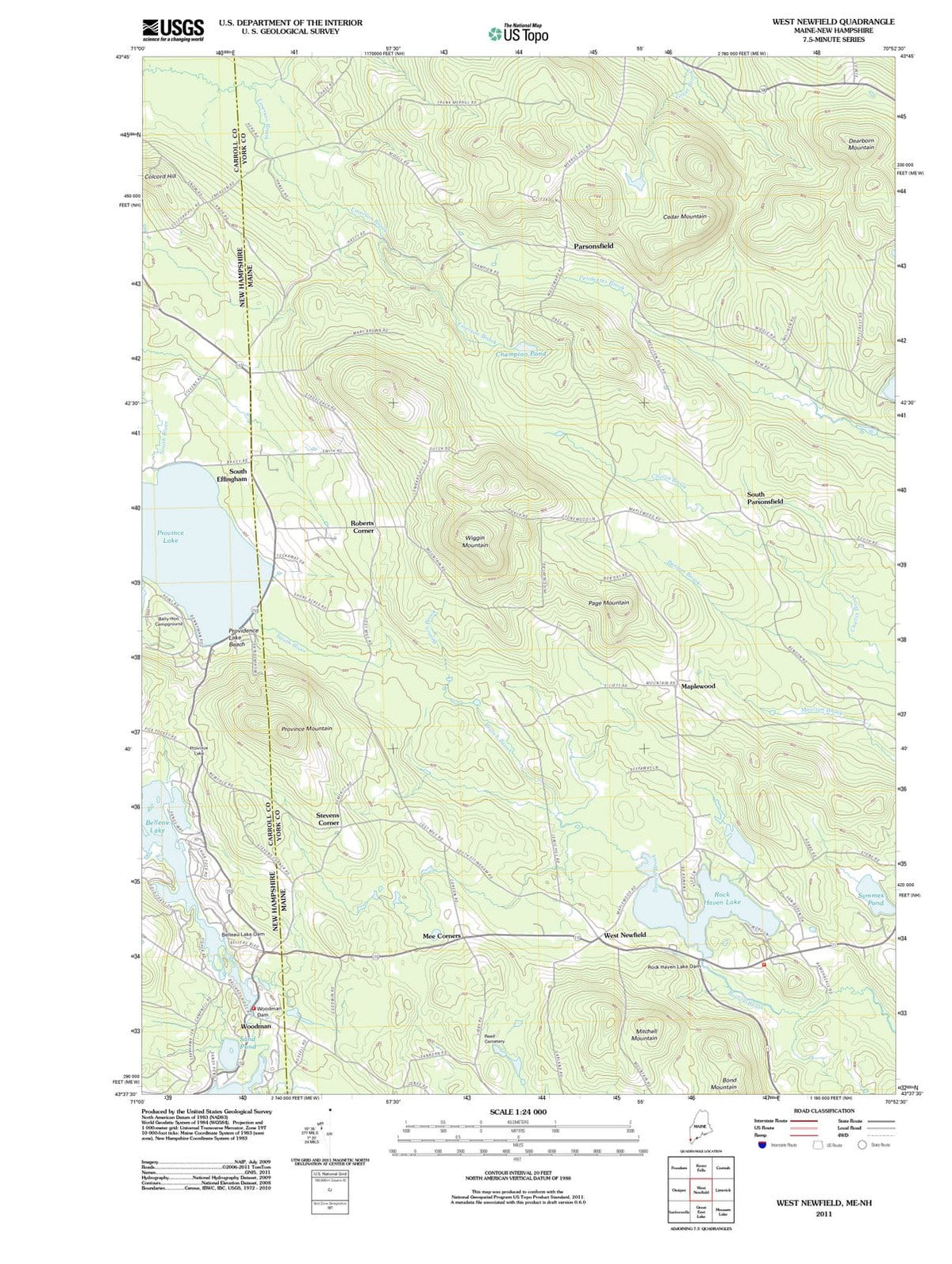 2011 Westwfield, ME - Maine - USGS Topographic Map