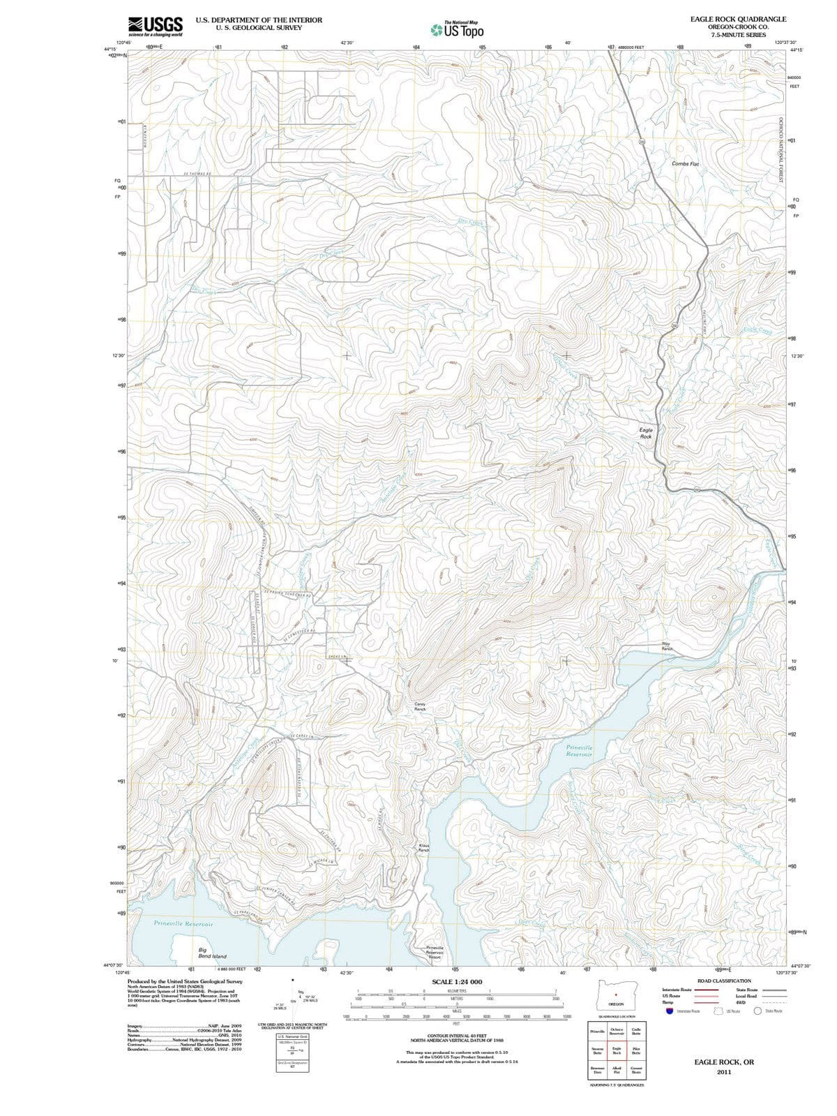 2011 Eagle Rock, OR - Oregon - USGS Topographic Map