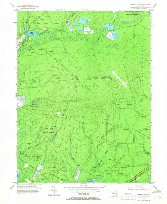 1955 Oswego Lake, NJ - New Jersey - USGS Topographic Map