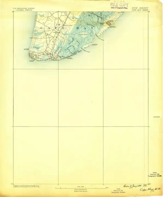 1888 Cape May, NJ - New Jersey - USGS Topographic Map