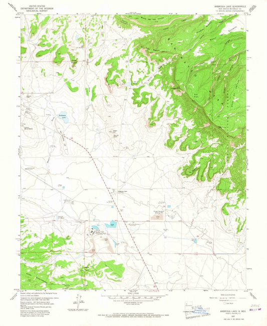 1957 Ambrosia Lake, NM - New Mexico - USGS Topographic Map