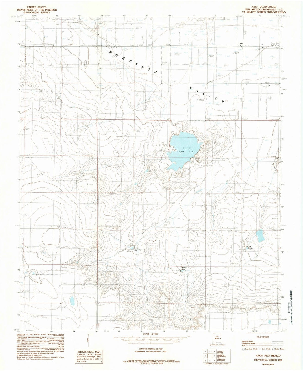1985 Arch, NM - New Mexico - USGS Topographic Map v3