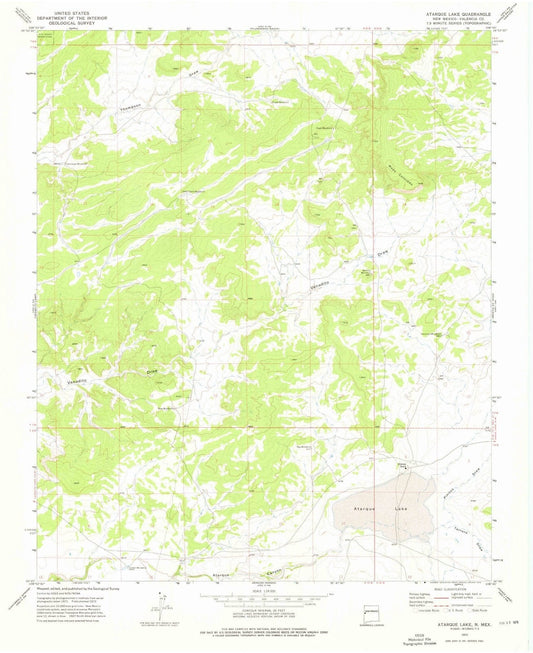 1972 Atarque Lake, NM - New Mexico - USGS Topographic Map