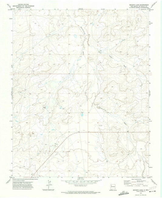 1970 Becenti Lake, NM - New Mexico - USGS Topographic Map