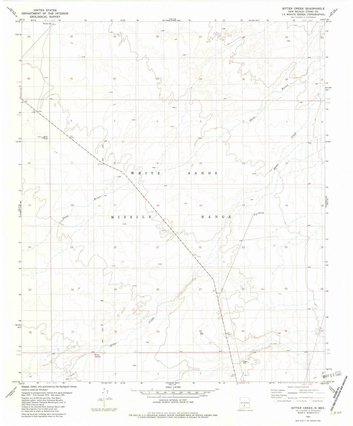 1981 Bitter Creek, NM - New Mexico - USGS Topographic Map