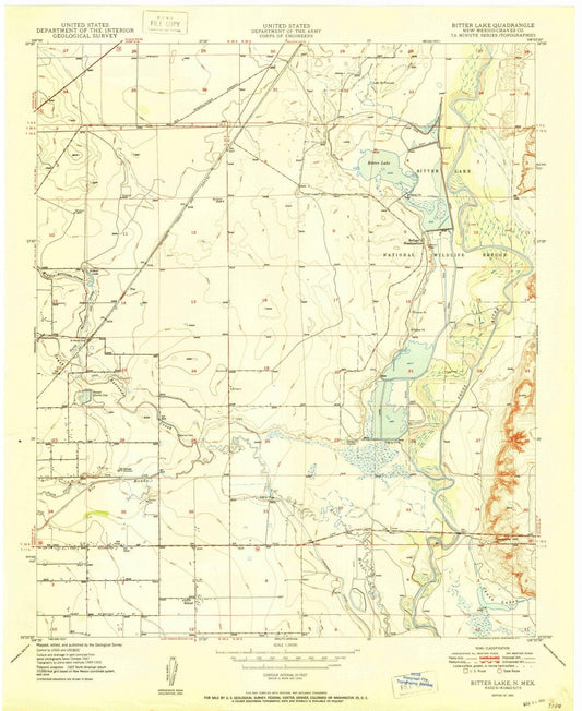 1950 Bitter Lake, NM - New Mexico - USGS Topographic Map