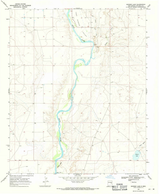 1968 Bonner Lake, NM - New Mexico - USGS Topographic Map