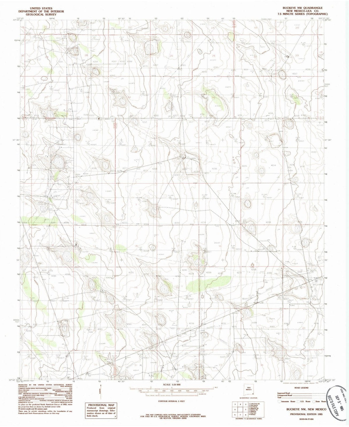 1985 Buckeye, NM - New Mexico - USGS Topographic Map v2