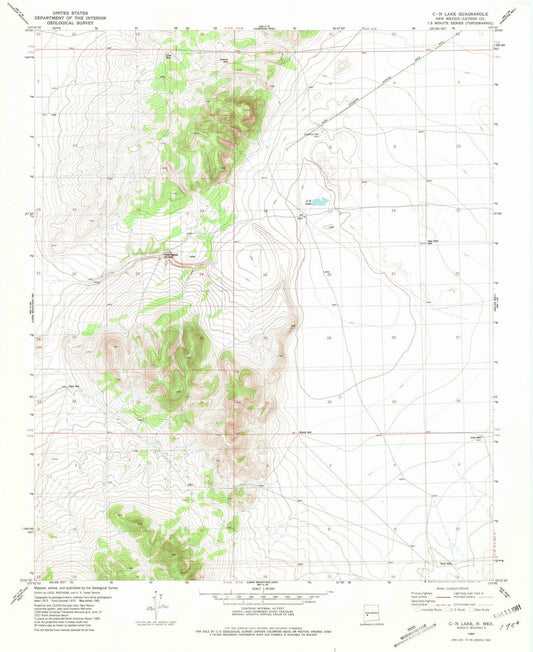 1981 C N Lake, NM - New Mexico - USGS Topographic Map
