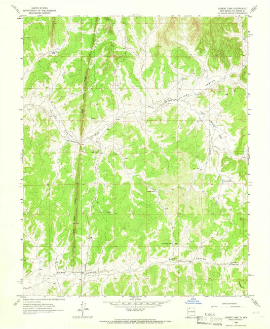 1963 Cement Lake, NM - New Mexico - USGS Topographic Map