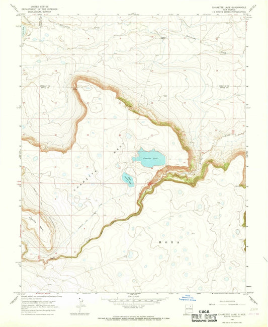 1966 Charette Lake, NM - New Mexico - USGS Topographic Map