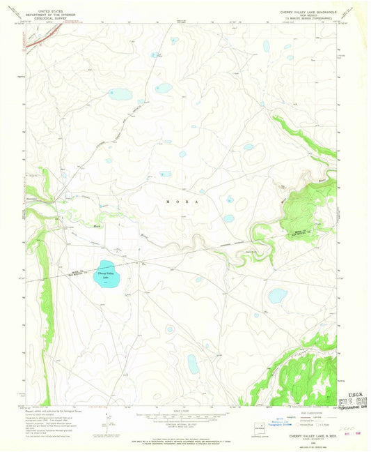 1966 Cherry Valley Lake, NM - New Mexico - USGS Topographic Map