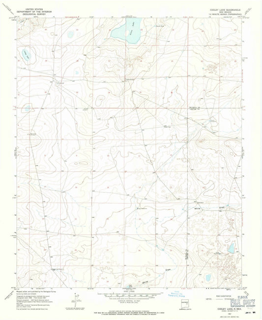 1967 Cooley Lake, NM - New Mexico - USGS Topographic Map