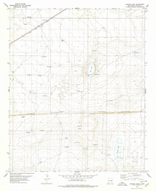 1978 Curlew Lake, NM - New Mexico - USGS Topographic Map