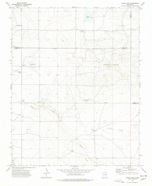 1974 Divine Lake, NM - New Mexico - USGS Topographic Map
