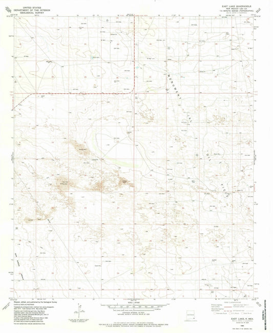1984 East Lake, NM - New Mexico - USGS Topographic Map