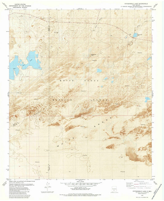 1982 Fifteenmile Lake, NM - New Mexico - USGS Topographic Map