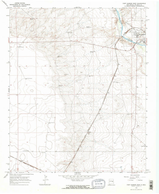 1965 Fort Sumner West, NM - New Mexico - USGS Topographic Map