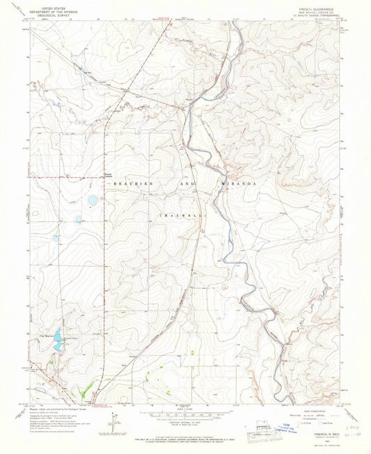 1965 French, NM - New Mexico - USGS Topographic Map