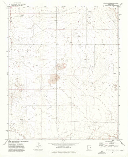 1973 Gammil Well, NM - New Mexico - USGS Topographic Map v3