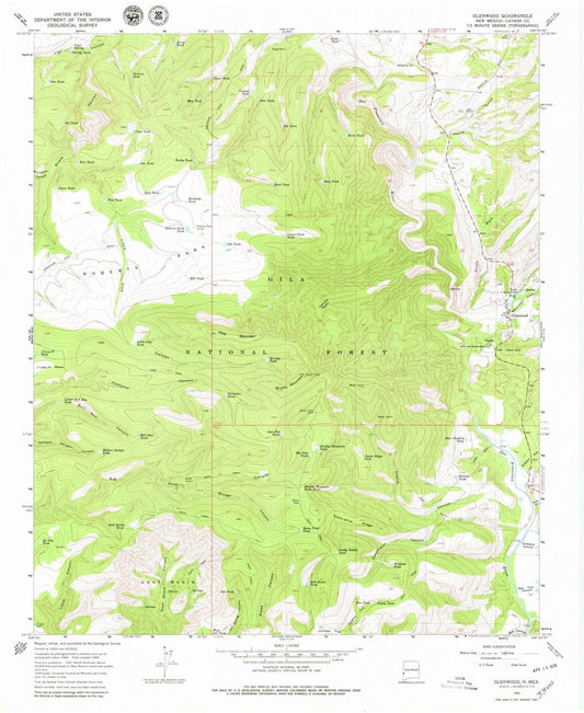 1965 Glenwood, NM - New Mexico - USGS Topographic Map