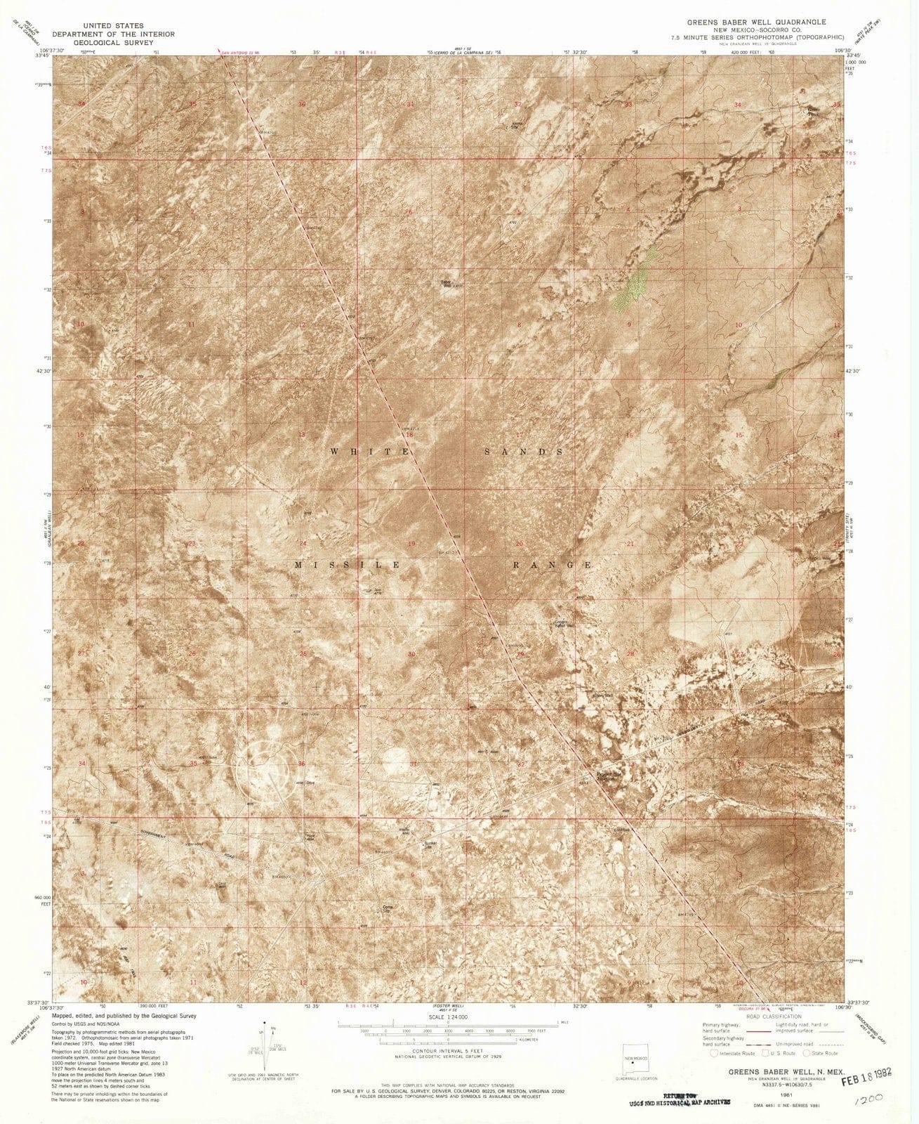 1981 Greens Baber Well, NM - New Mexico - USGS Topographic Map
