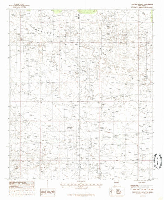 1985 Greenwood Lake, NM - New Mexico - USGS Topographic Map