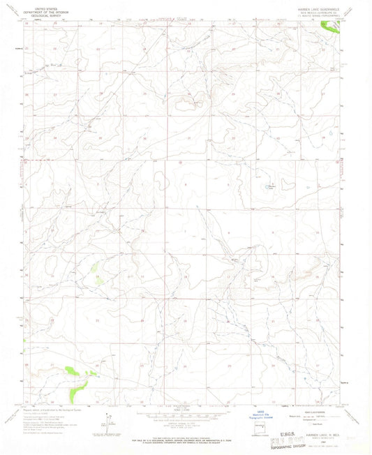 1964 Harben Lake, NM - New Mexico - USGS Topographic Map