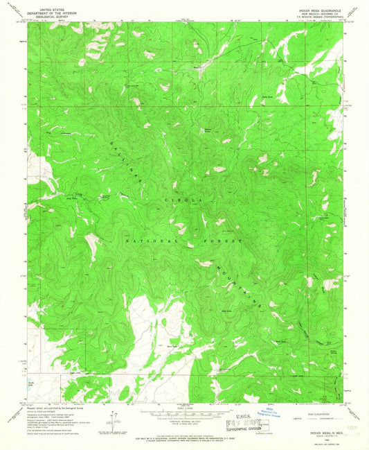 1964 Indian Mesa, NM - New Mexico - USGS Topographic Map