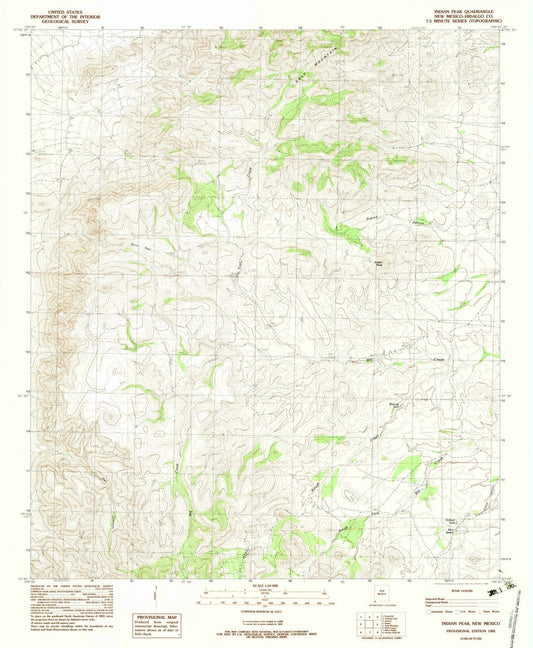 1982 Indian Peak, NM - New Mexico - USGS Topographic Map
