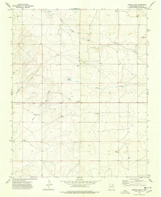 1974 Ingram Lake, NM - New Mexico - USGS Topographic Map