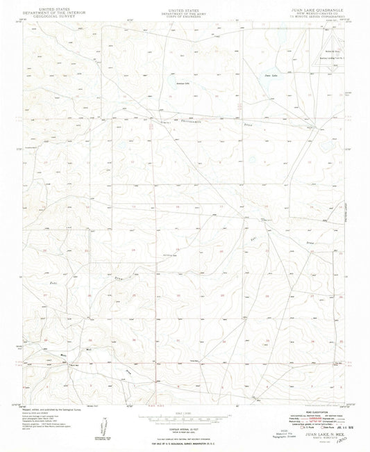 1949 Juan Lake, NM - New Mexico - USGS Topographic Map