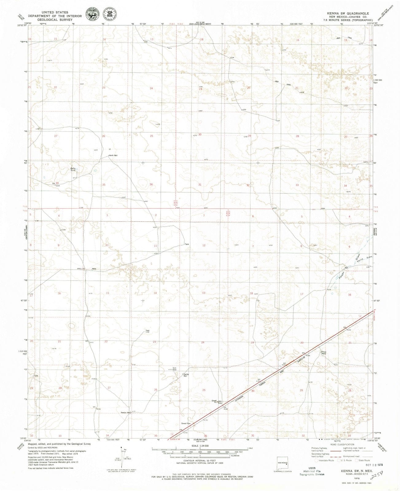 1979 Kenna, NM - New Mexico - USGS Topographic Map
