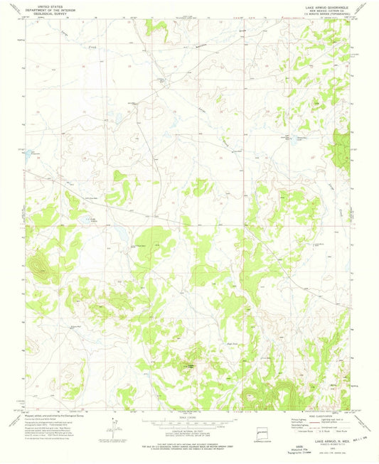 1972 Lake Armijo, NM - New Mexico - USGS Topographic Map