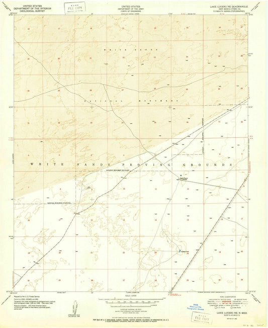 1950 Lake Lucero, NM - New Mexico - USGS Topographic Map