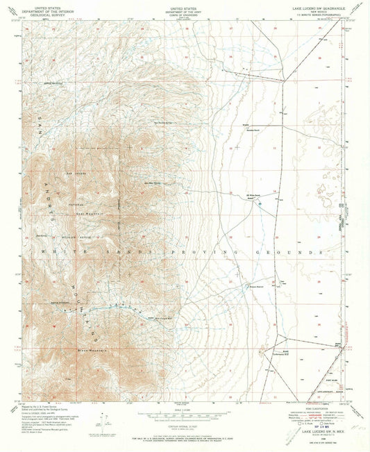 1948 Lake Lucero, NM - New Mexico - USGS Topographic Map v2