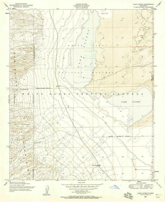 1948 Lake Lucero, NM - New Mexico - USGS Topographic Map v3