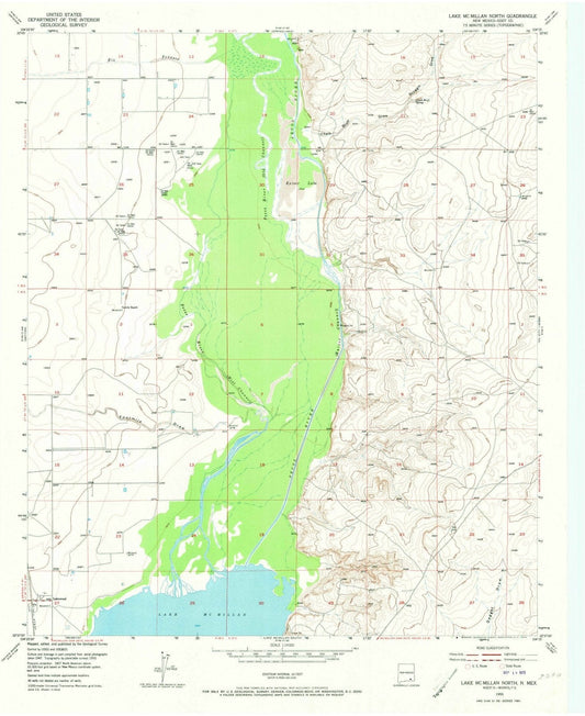 1955 Lake Mc Millan North, NM - New Mexico - USGS Topographic Map