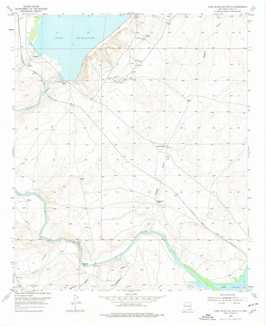1955 Lake Mc Millan South, NM - New Mexico - USGS Topographic Map