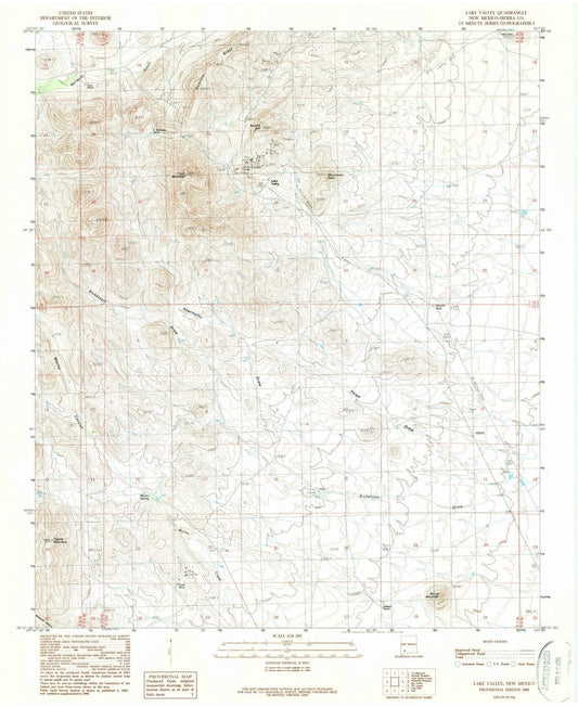 1989 Lake Valley, NM - New Mexico - USGS Topographic Map