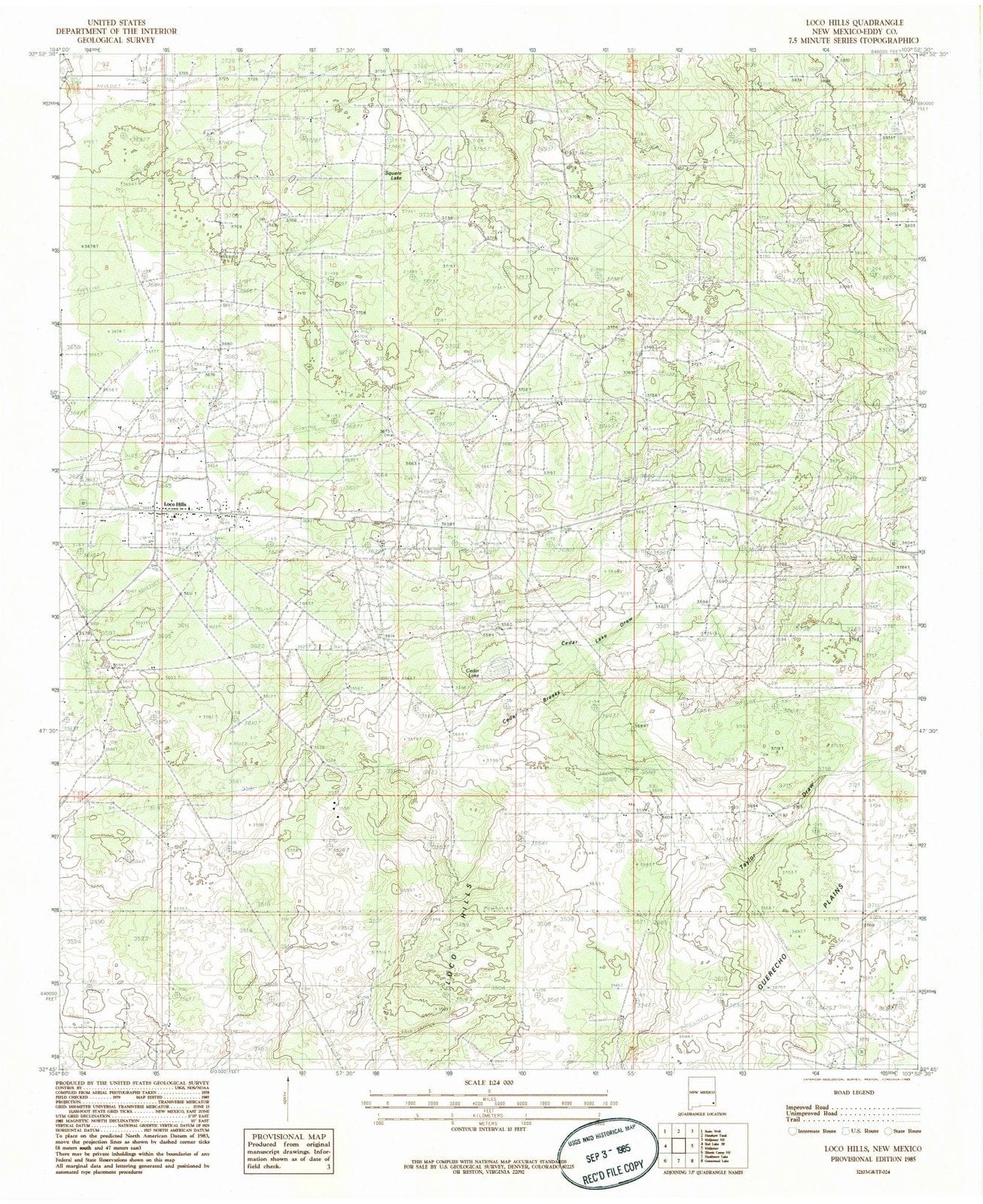 1985 Loco Hills, NM - New Mexico - USGS Topographic Map