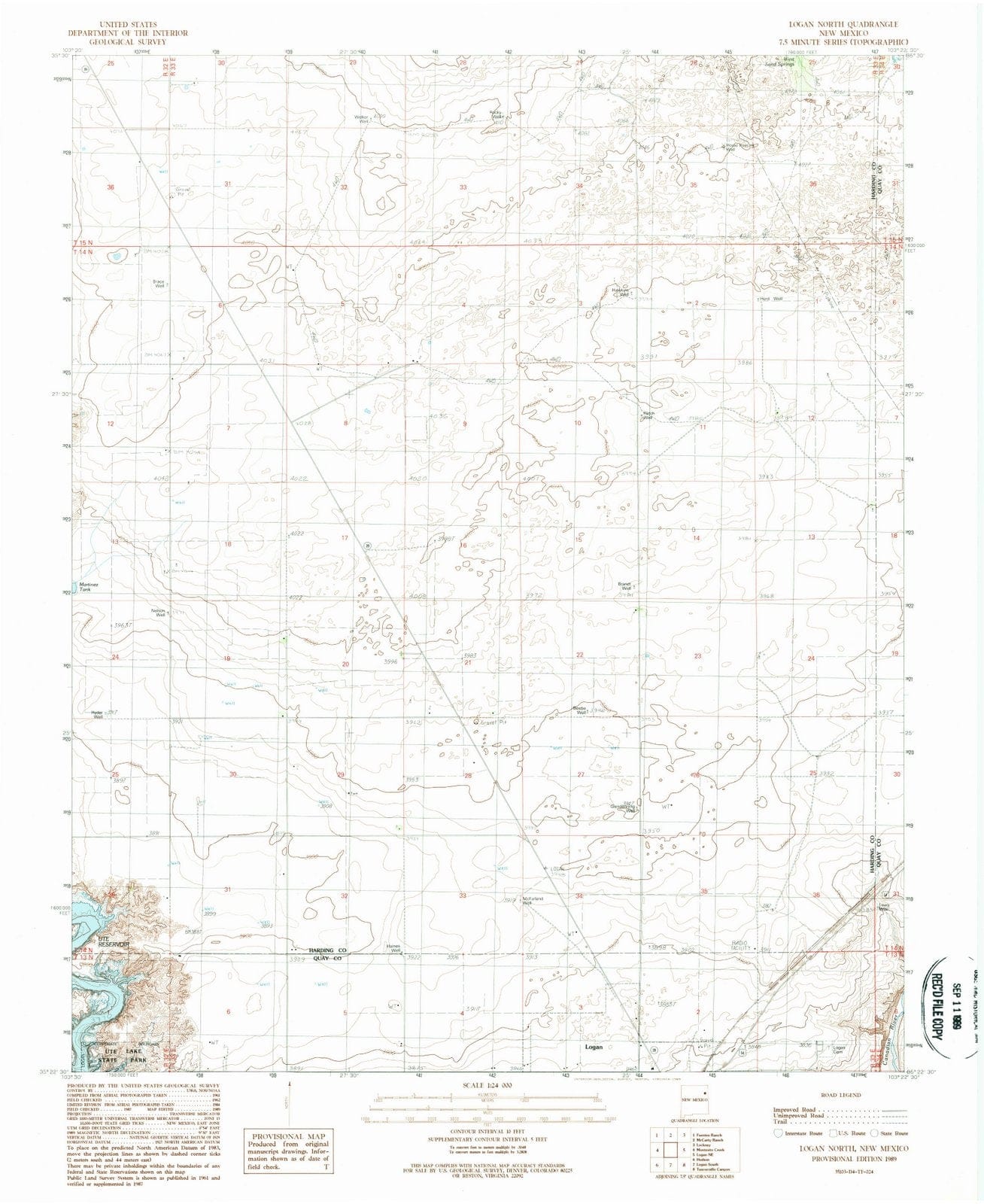 1989 Logan North, NM - New Mexico - USGS Topographic Map